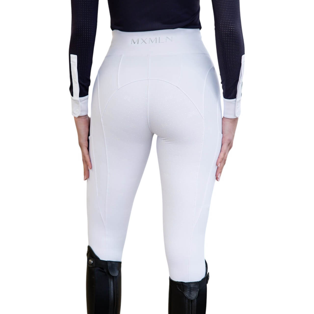 Reitleggings Damen Knee-Grip Outline Damenreitleggings