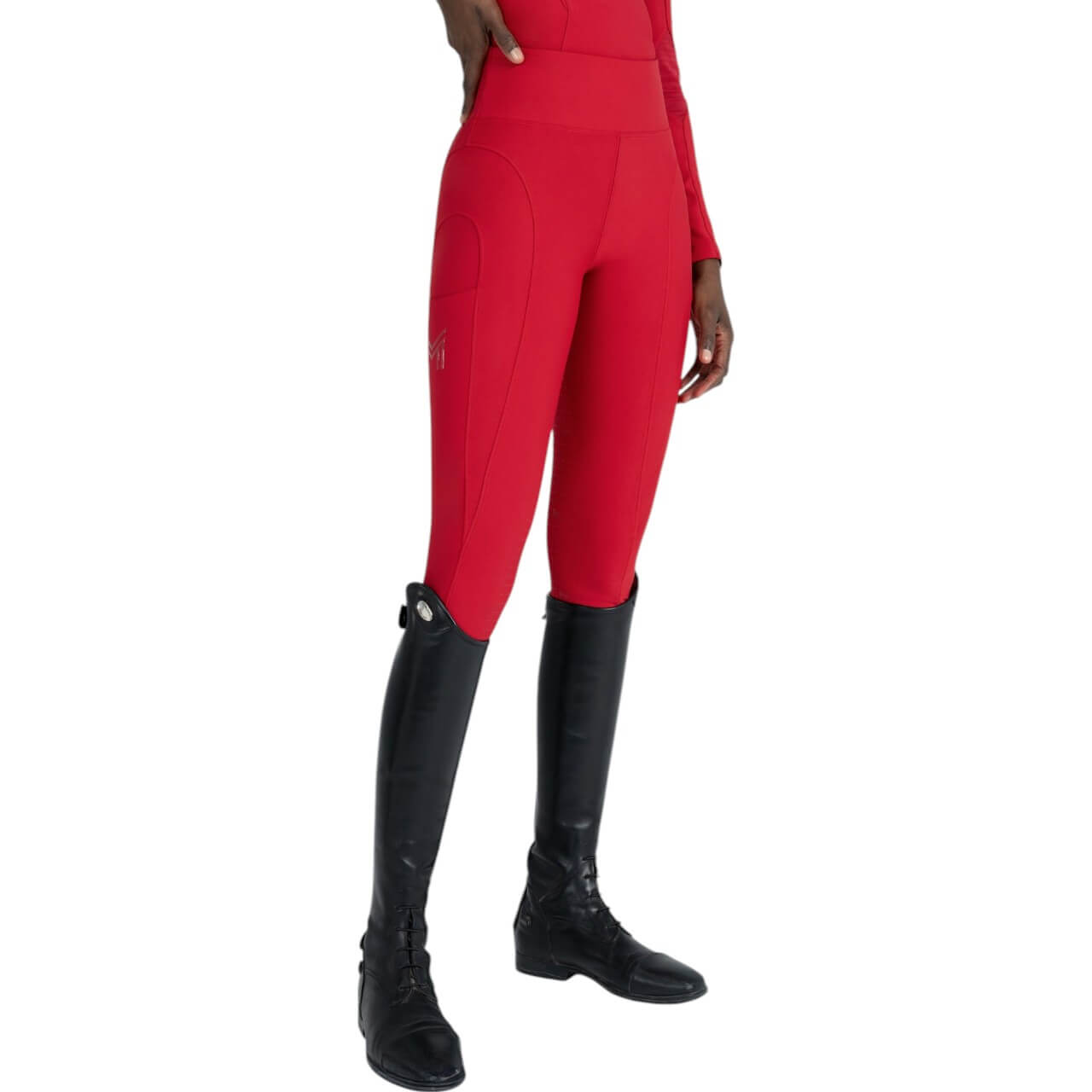Reitleggings Damen Full-Grip Outline Damenreitleggings