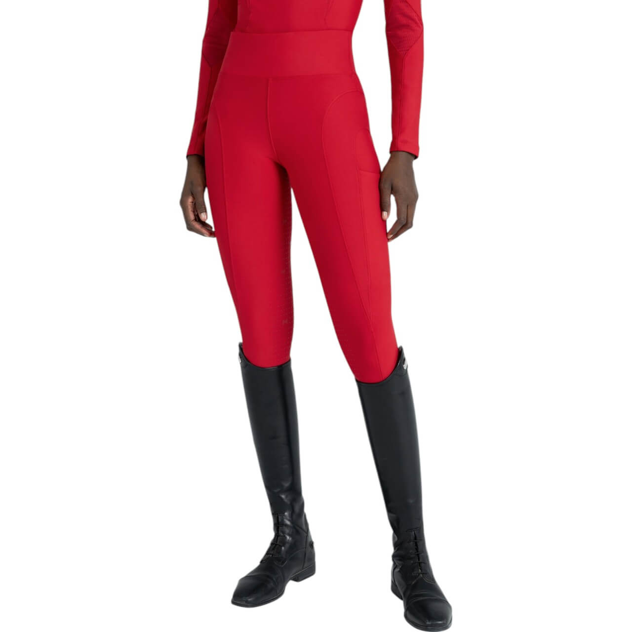 Reitleggings Damen Full-Grip Outline Damenreitleggings