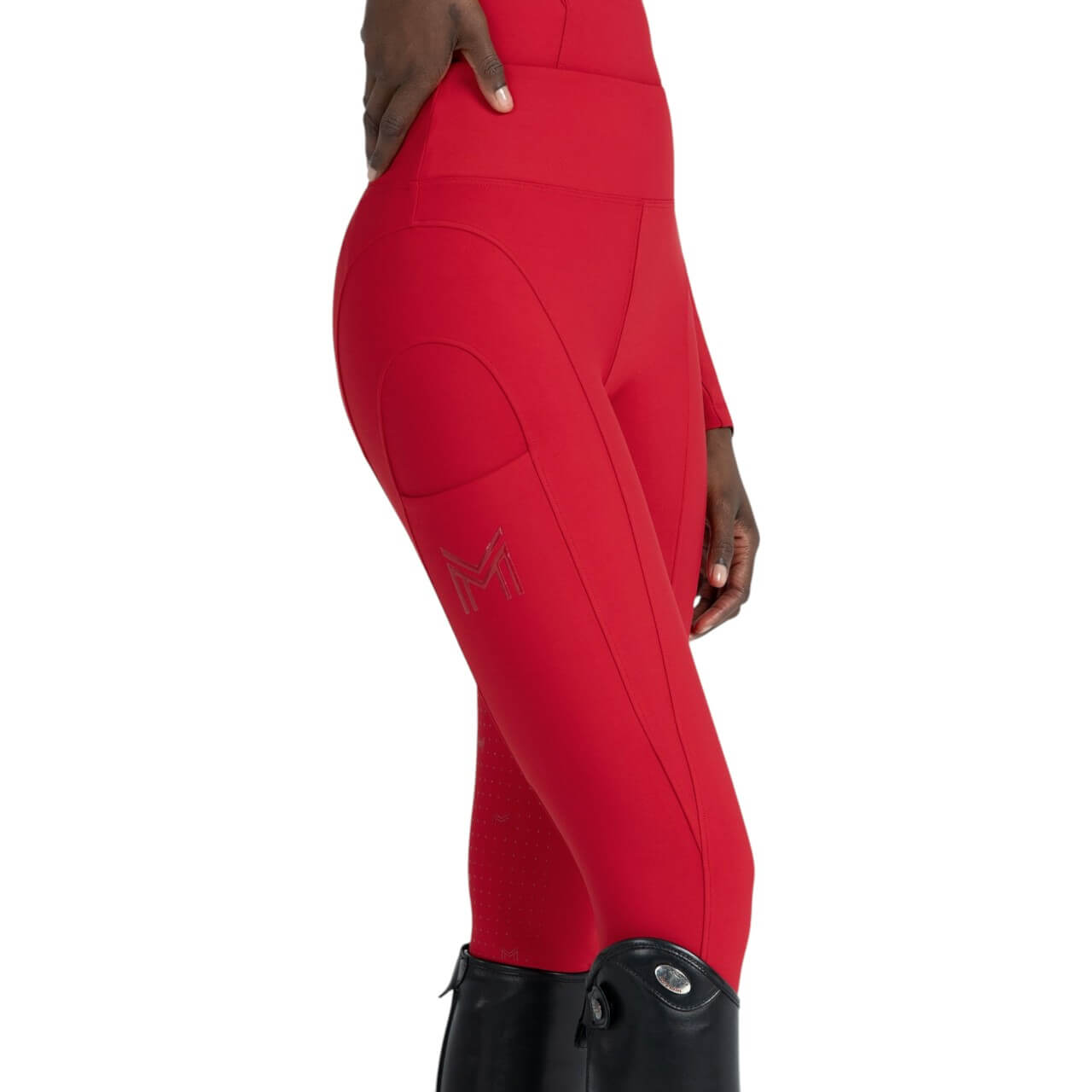 Reitleggings Damen Full-Grip Outline Damenreitleggings