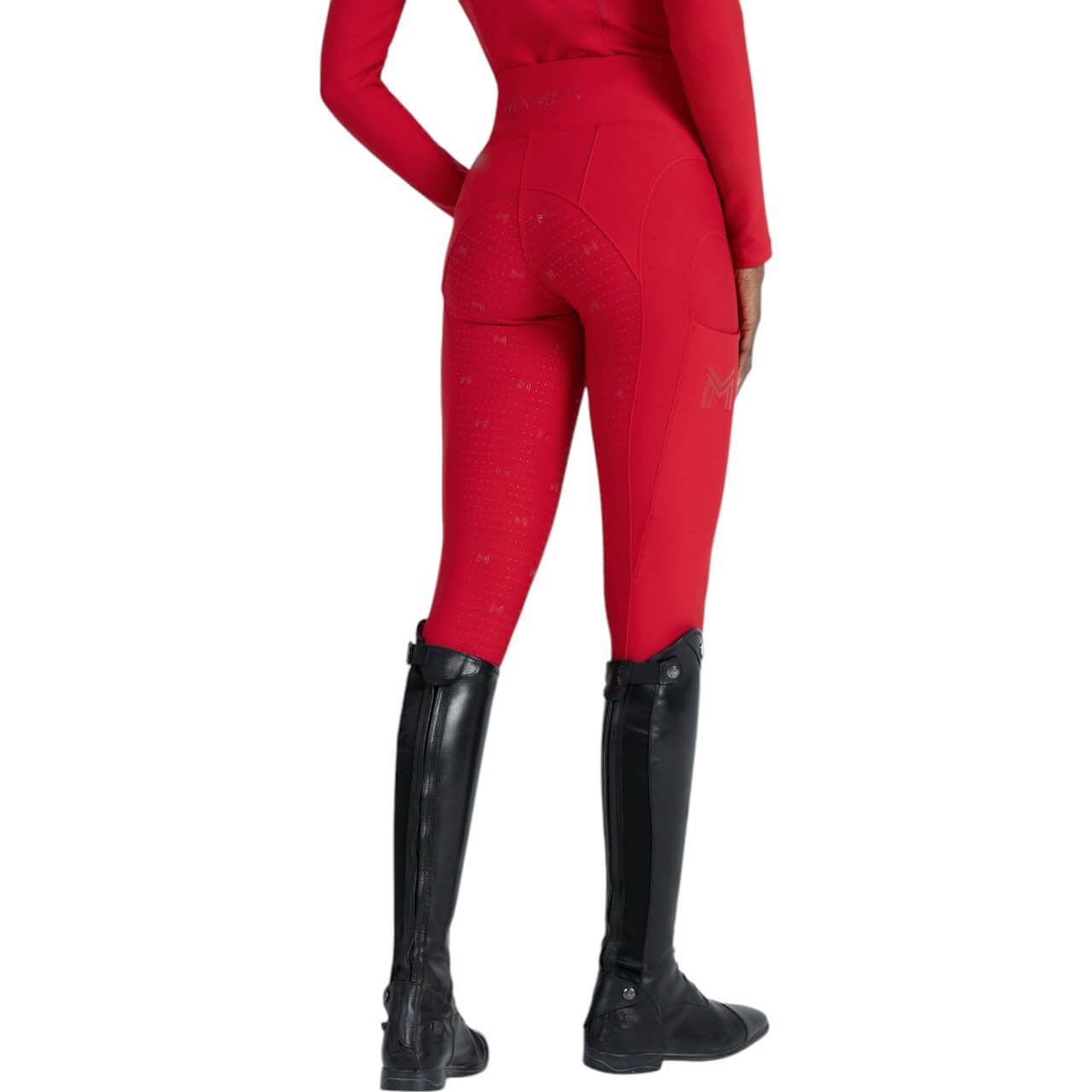 Reitleggings Damen Full-Grip Outline Damenreitleggings
