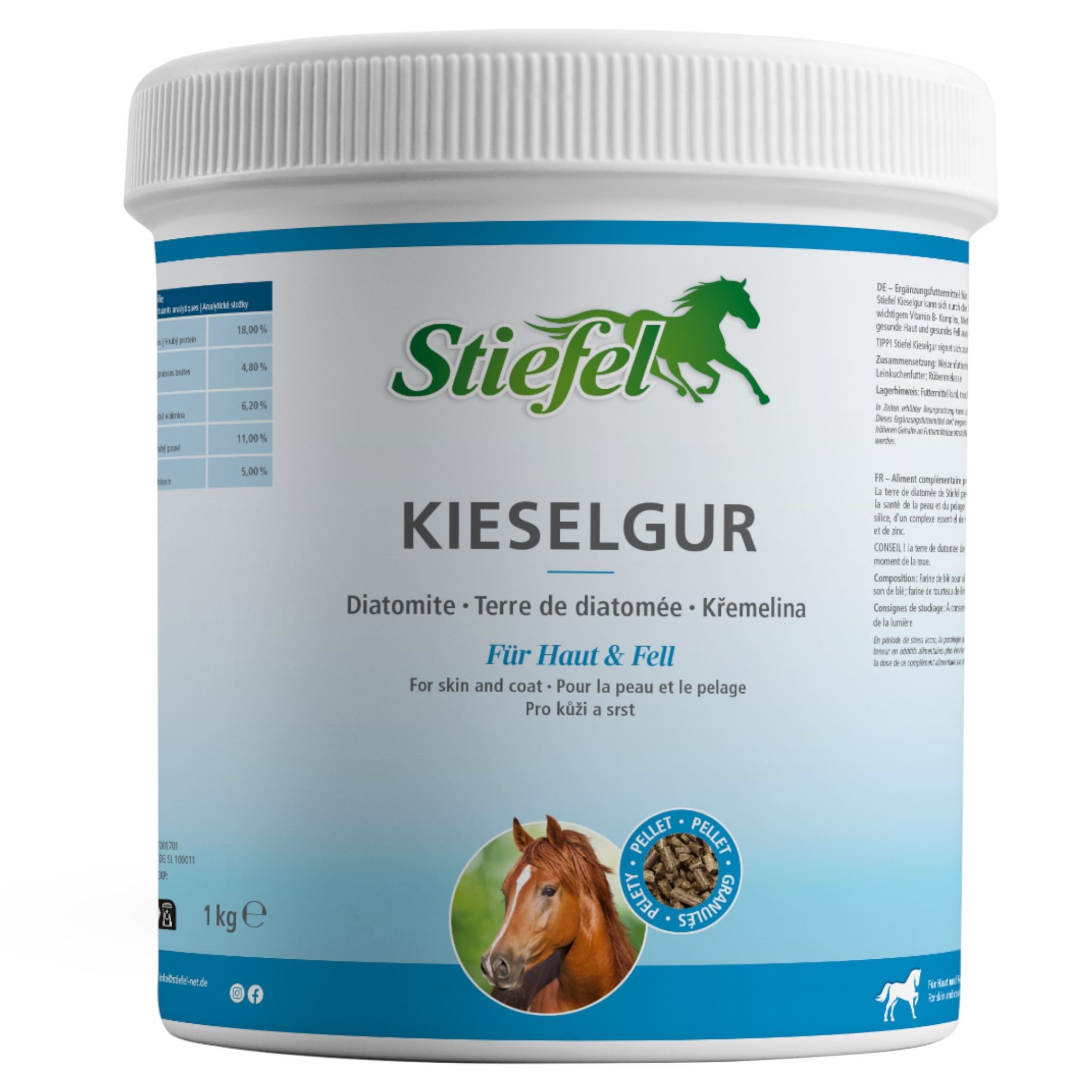Kieselgur Pferde Zusatzfutter Kieselerde Ergänzungsfuttermittel