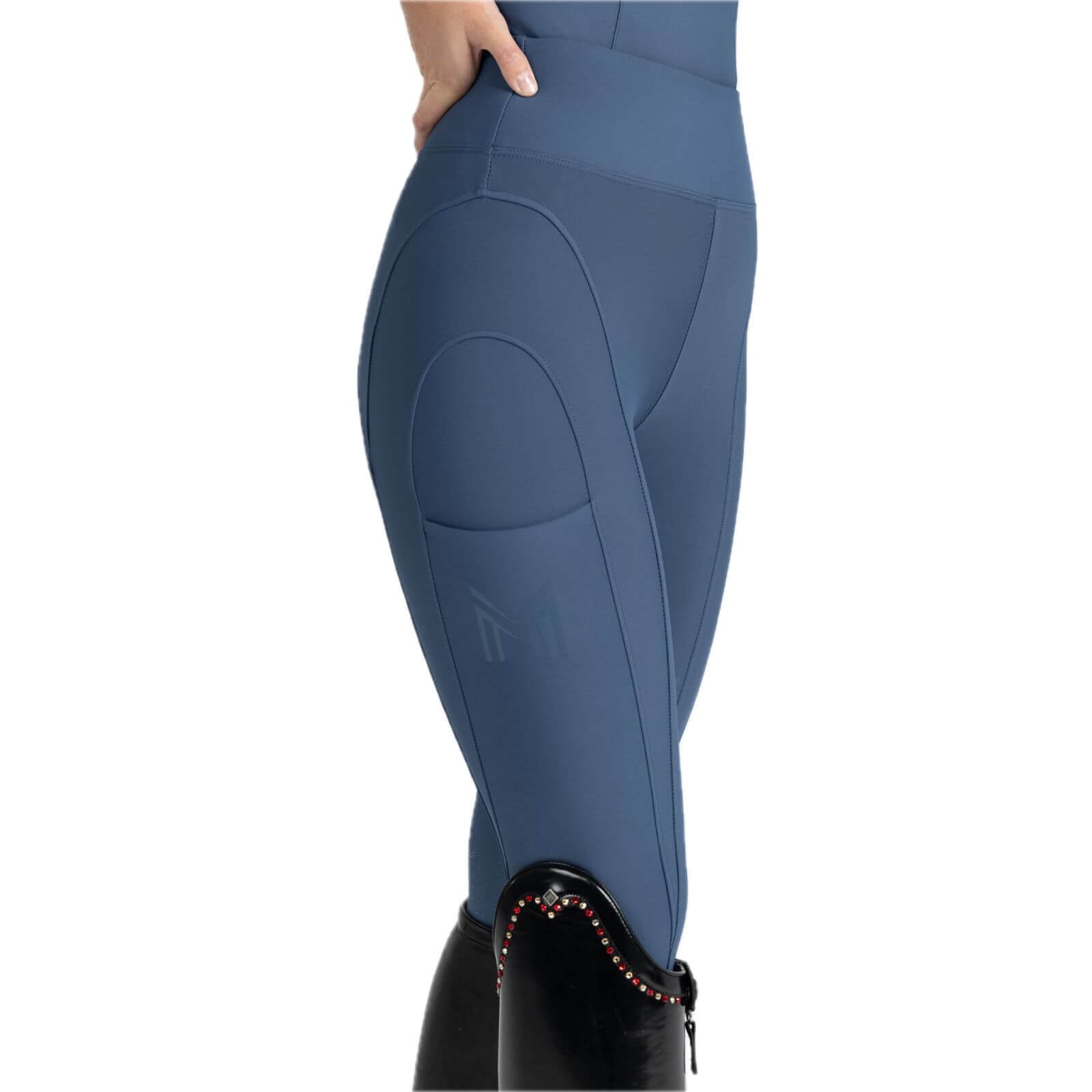 Reitleggings Damen Full-Grip Outline Damenreitleggings