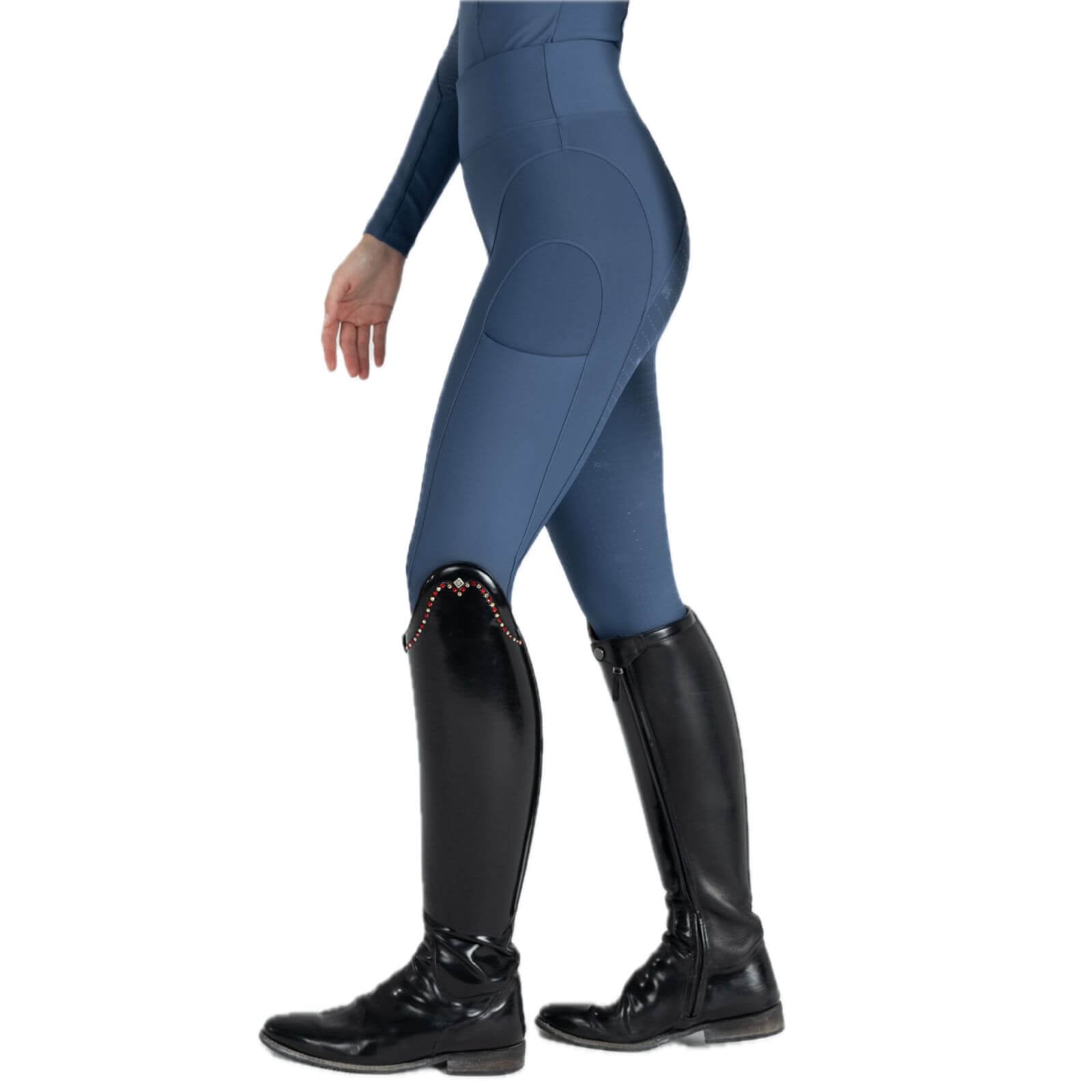 Reitleggings Damen Full-Grip Outline Damenreitleggings