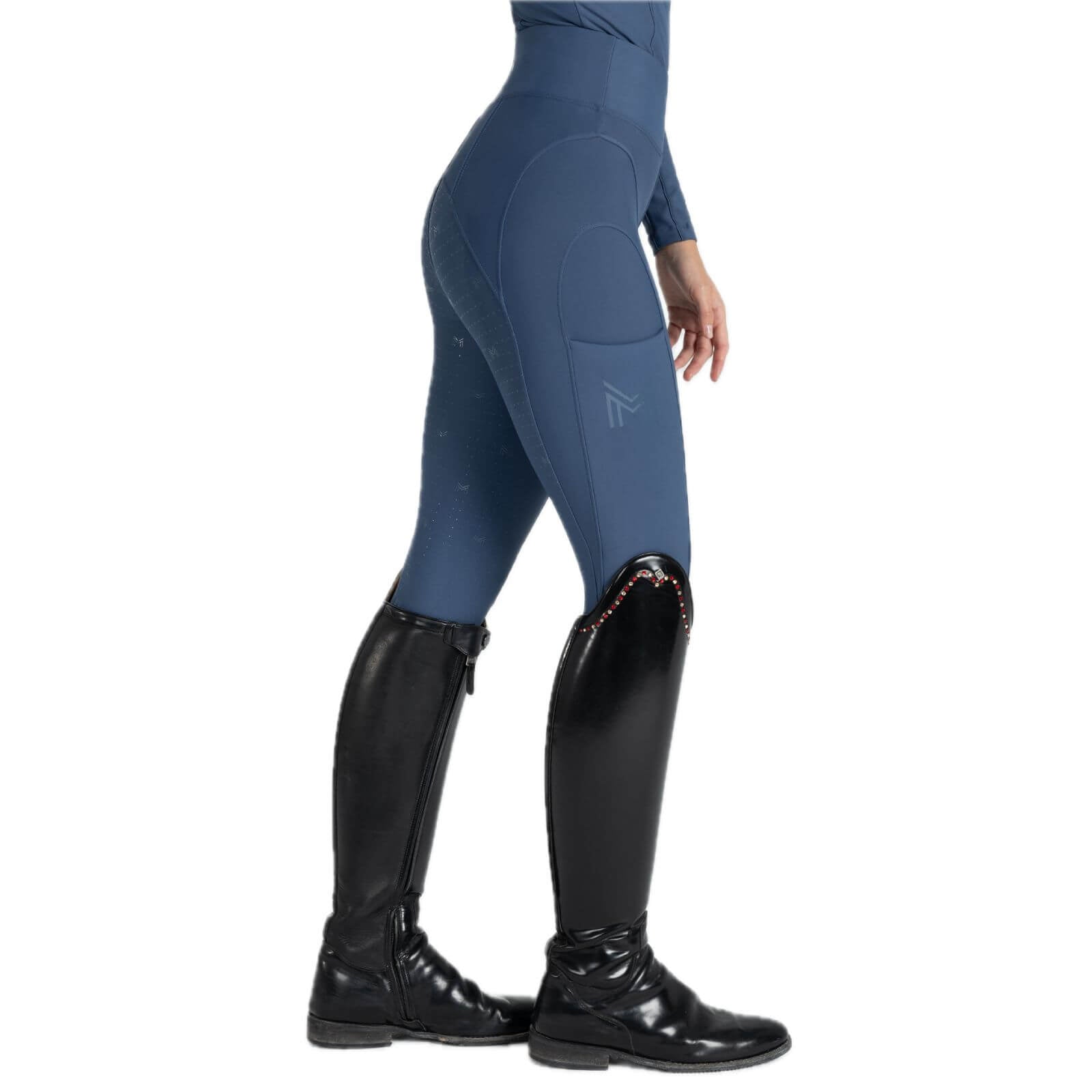 Reitleggings Damen Full-Grip Outline Damenreitleggings