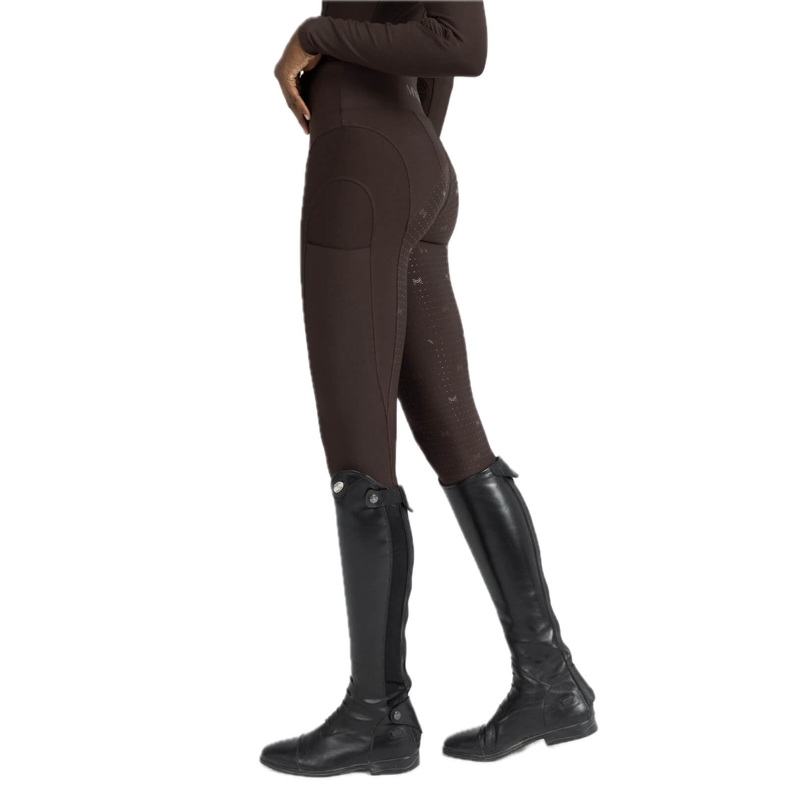 Reitleggings Damen Full-Grip Outline Damenreitleggings