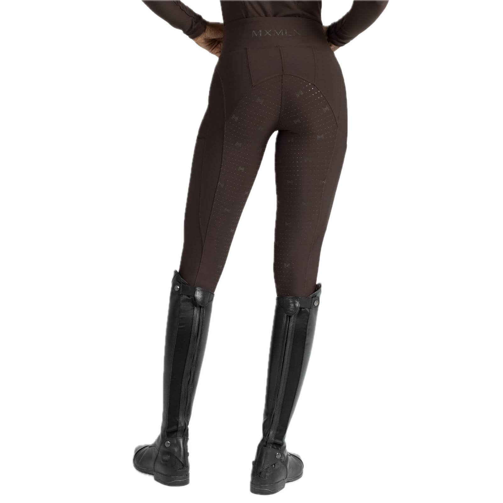 Reitleggings Damen Full-Grip Outline Damenreitleggings