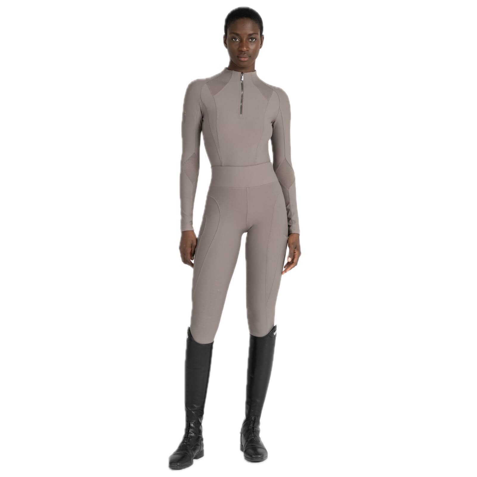 Reitleggings Damen Full-Grip Outline Damenreitleggings
