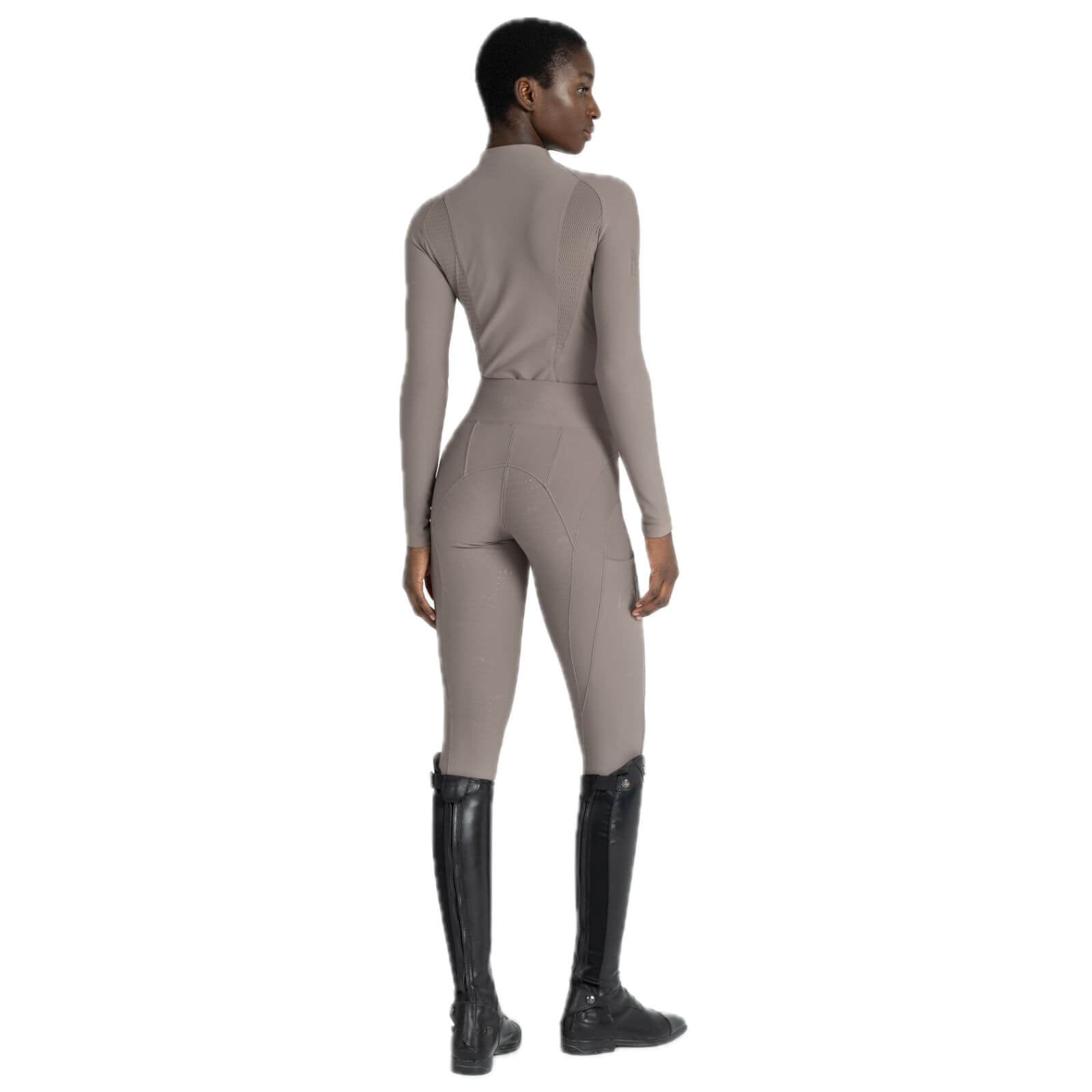 Reitleggings Damen Full-Grip Outline Damenreitleggings