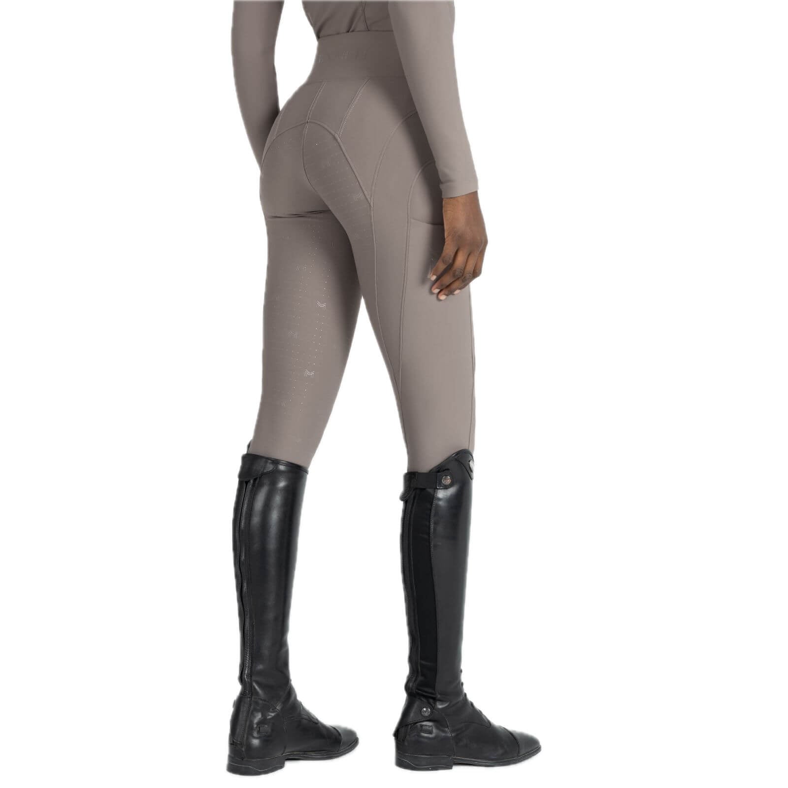 Reitleggings Damen Full-Grip Outline Damenreitleggings