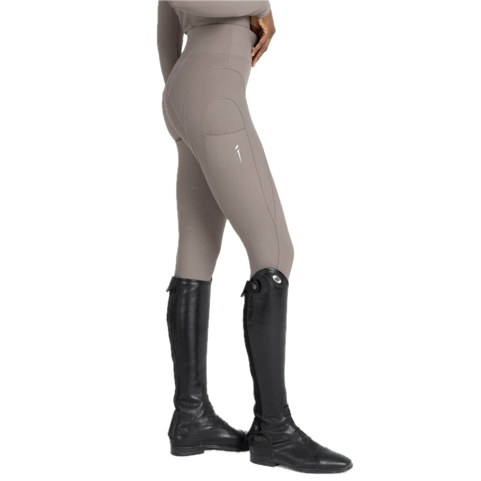 Reitleggings Damen Full-Grip Outline Damenreitleggings