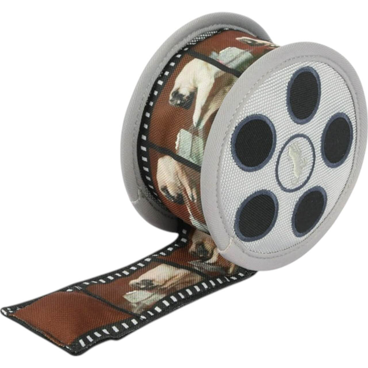 Hundespielzeug Plush Toy Hollywoof Cinema Collection, Momo's Movie Reel, Produkt allein auf weißem Hintergrund.