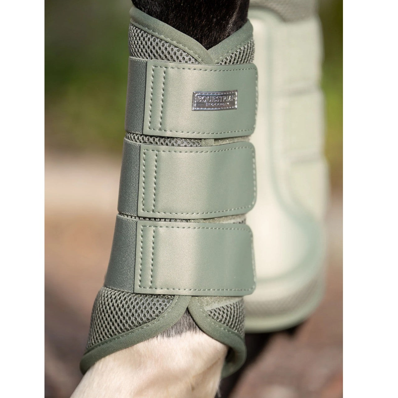 Dressurgamaschen Pistachio White Mesh Brushing Boots