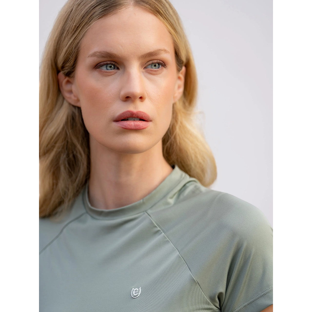 Shirt Damen Dynamic Short Sleeve Pistachio White Sportshirt