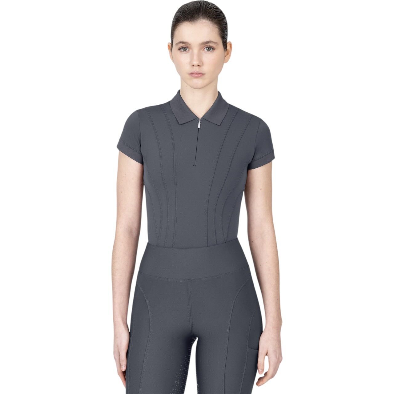 Poloshirt Damen Kurzarm Arc T-Shirt - Graphite / XXS