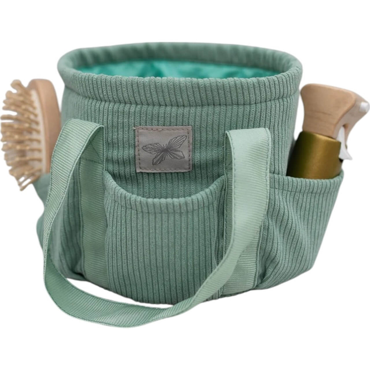 Putztasche Corduroy Hobby Horse Tasche, Mint, Produkt allein mit Bürste und Zubehör.
