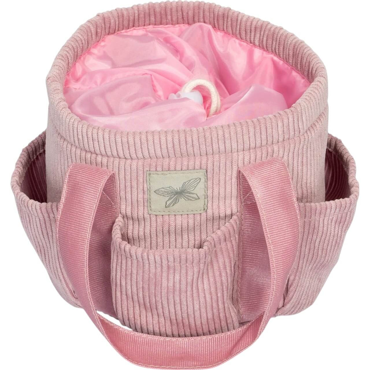 byAstrup Putztasche Corduroy Hobby Horse Tasche, Rosa, Produkt allein auf weißem Hintergrund.