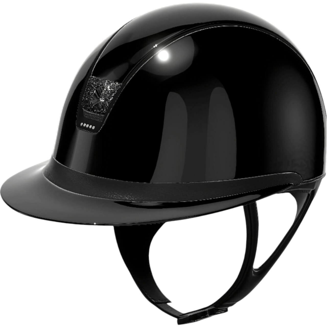 Reithelm Miss Shield Shadow 2.0 Glossy Black Leather Black Matt Black Crystal Black Crystal Fabric