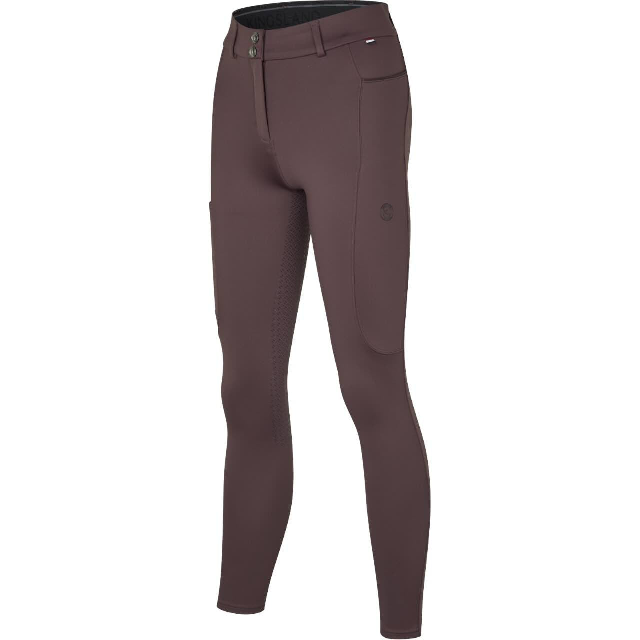 Kingsland Reithose Damen Full-Grip KLKornelia HW 2025 Hose, Raisin, Produkt allein auf weißem Hintergrund.