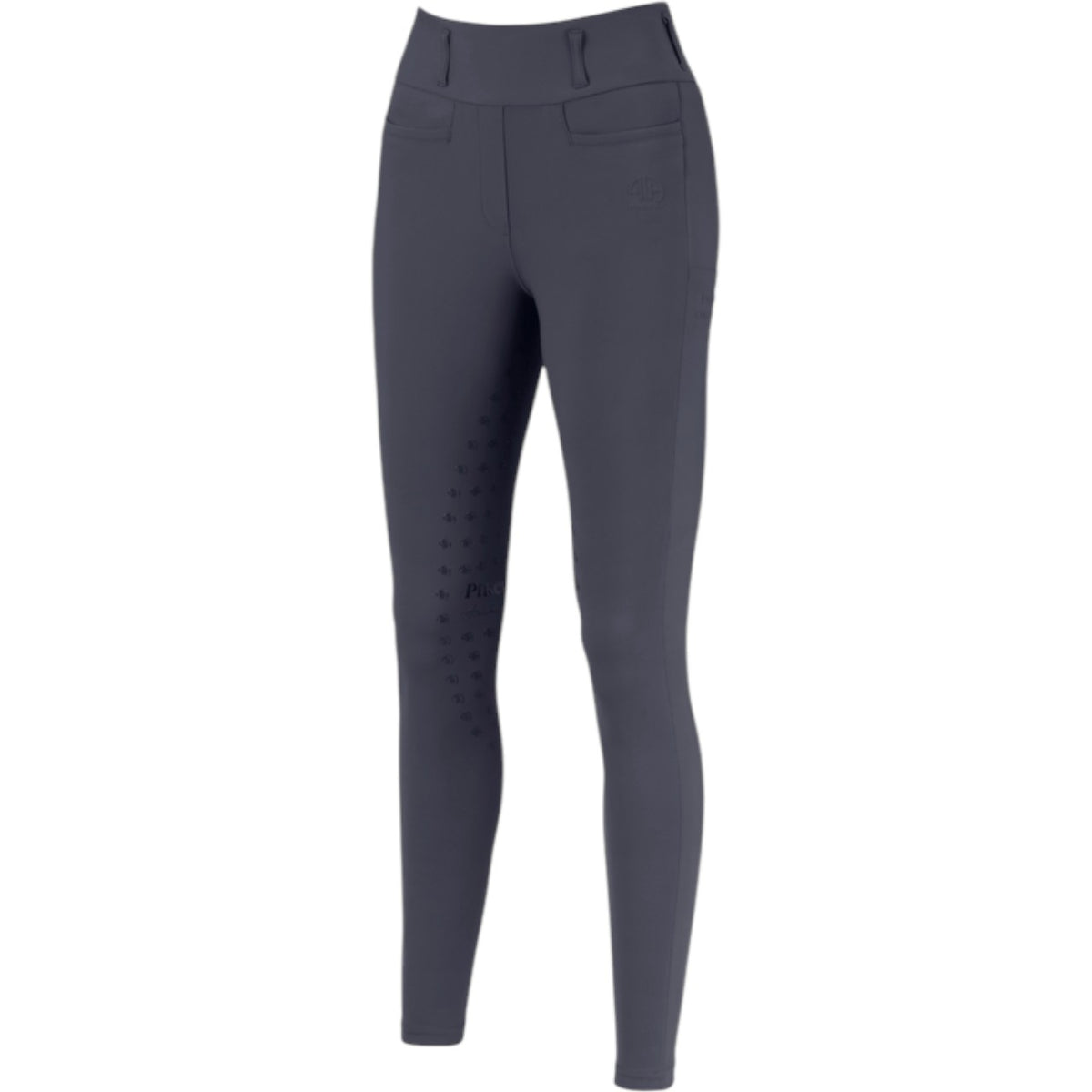 Pikeur Reitleggings Damen Full-Grip Linnett Athleisure HW 2025 Leggings, Graphite Blue, Produkt allein auf weißem Hintergrund.