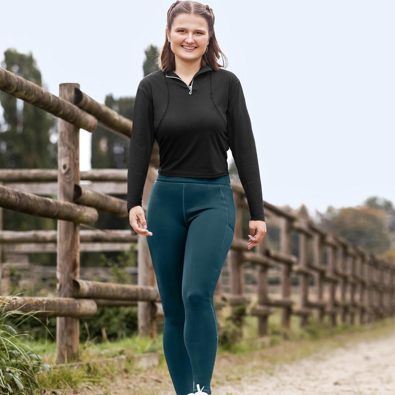 Reitleggings Damen Full-Grip Ella Glam Damenreitleggings