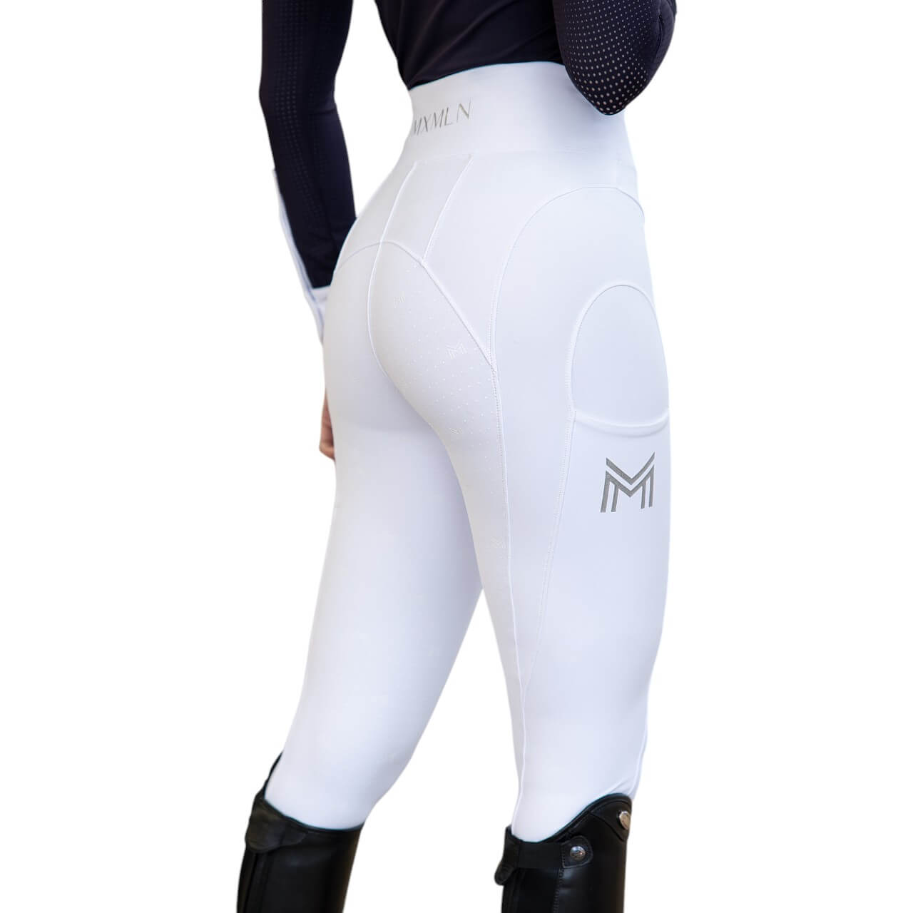 Reitleggings Damen Full-Grip Outline Damenreitleggings