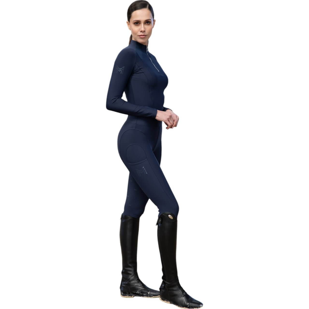 Reitleggings Damen Full-Grip Outline Damenreitleggings