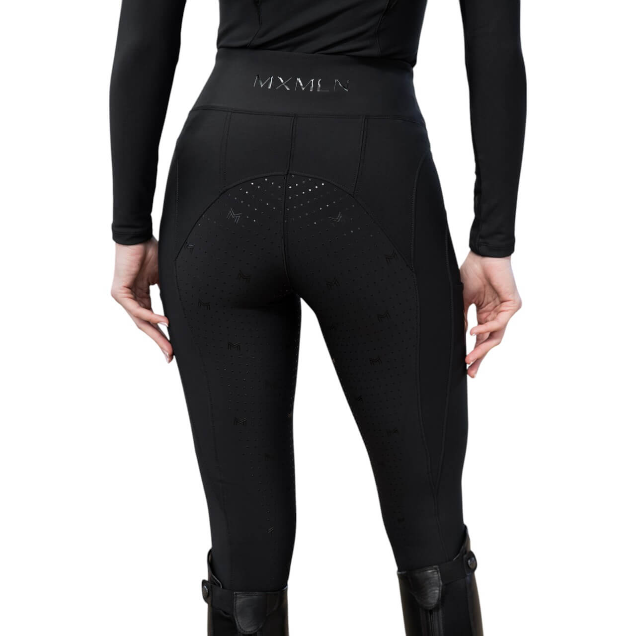 Reitleggings Damen Full-Grip Outline Damenreitleggings