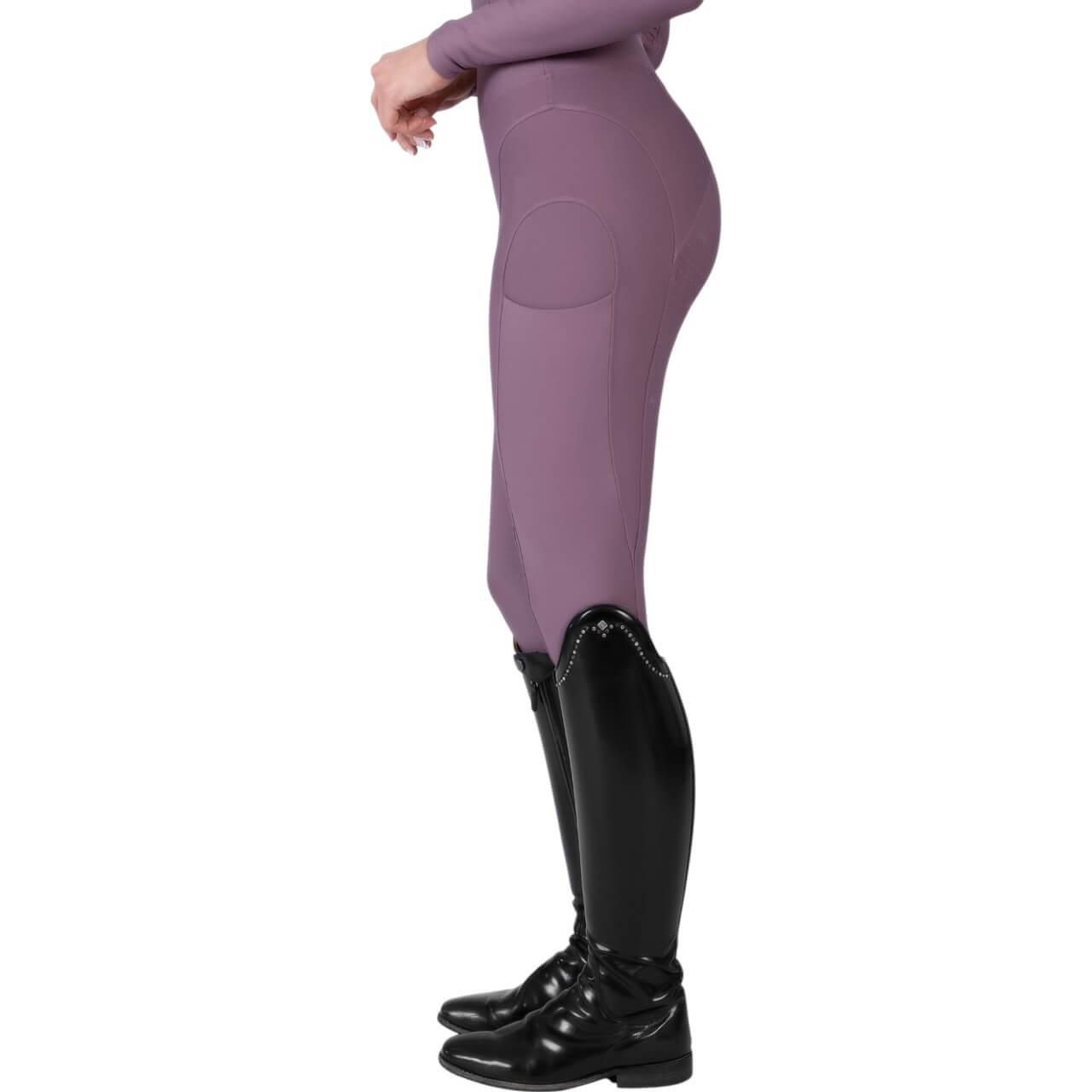 Reitleggings Damen Full-Grip Outline Damenreitleggings