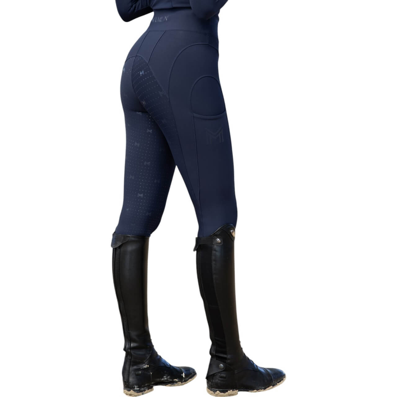 Reitleggings Damen Full-Grip Outline Damenreitleggings