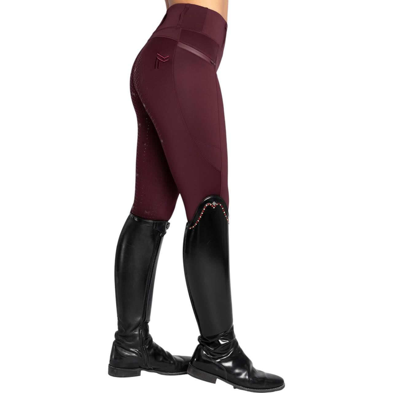 Reitleggings Damen Full-Grip Studio Damenreitleggings