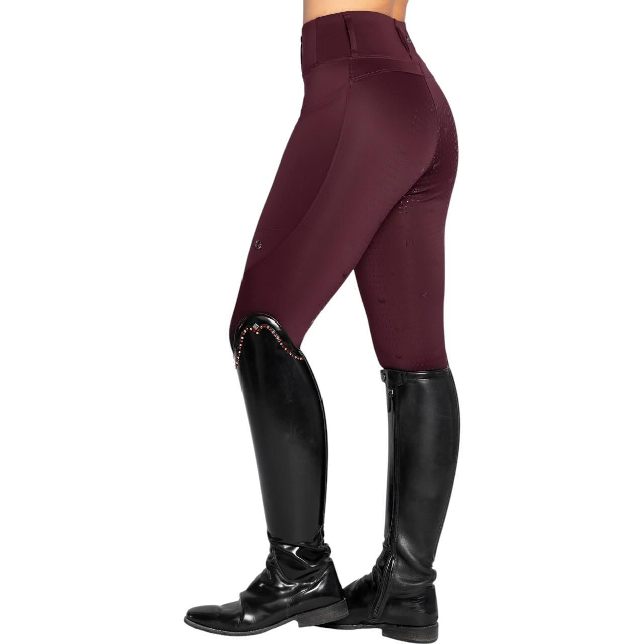 Reitleggings Damen Full-Grip Studio Damenreitleggings