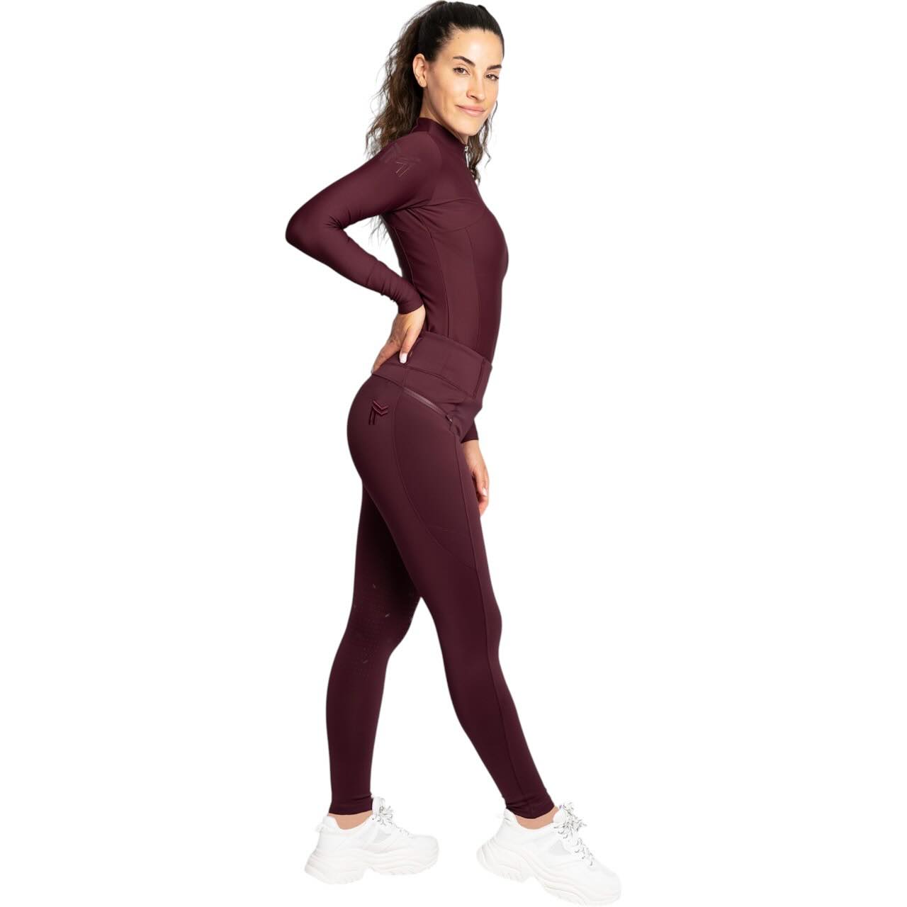Reitleggings Damen Full-Grip Studio Damenreitleggings