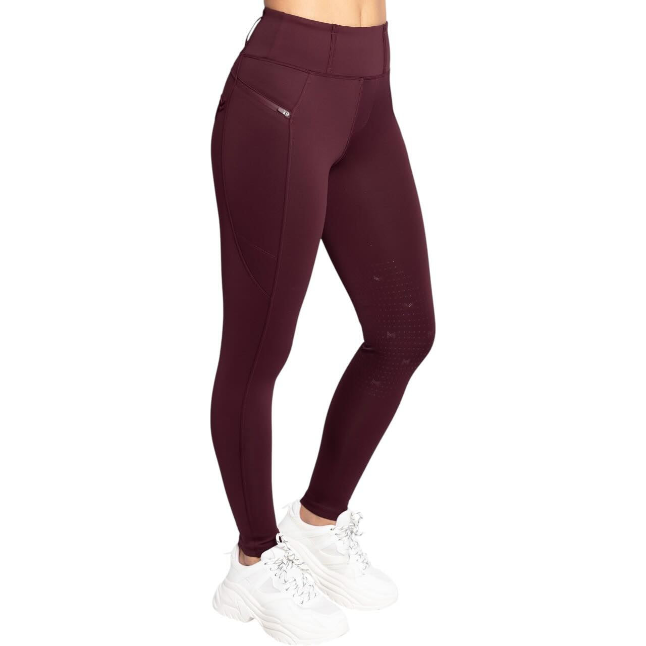 Reitleggings Damen Full-Grip Studio Damenreitleggings