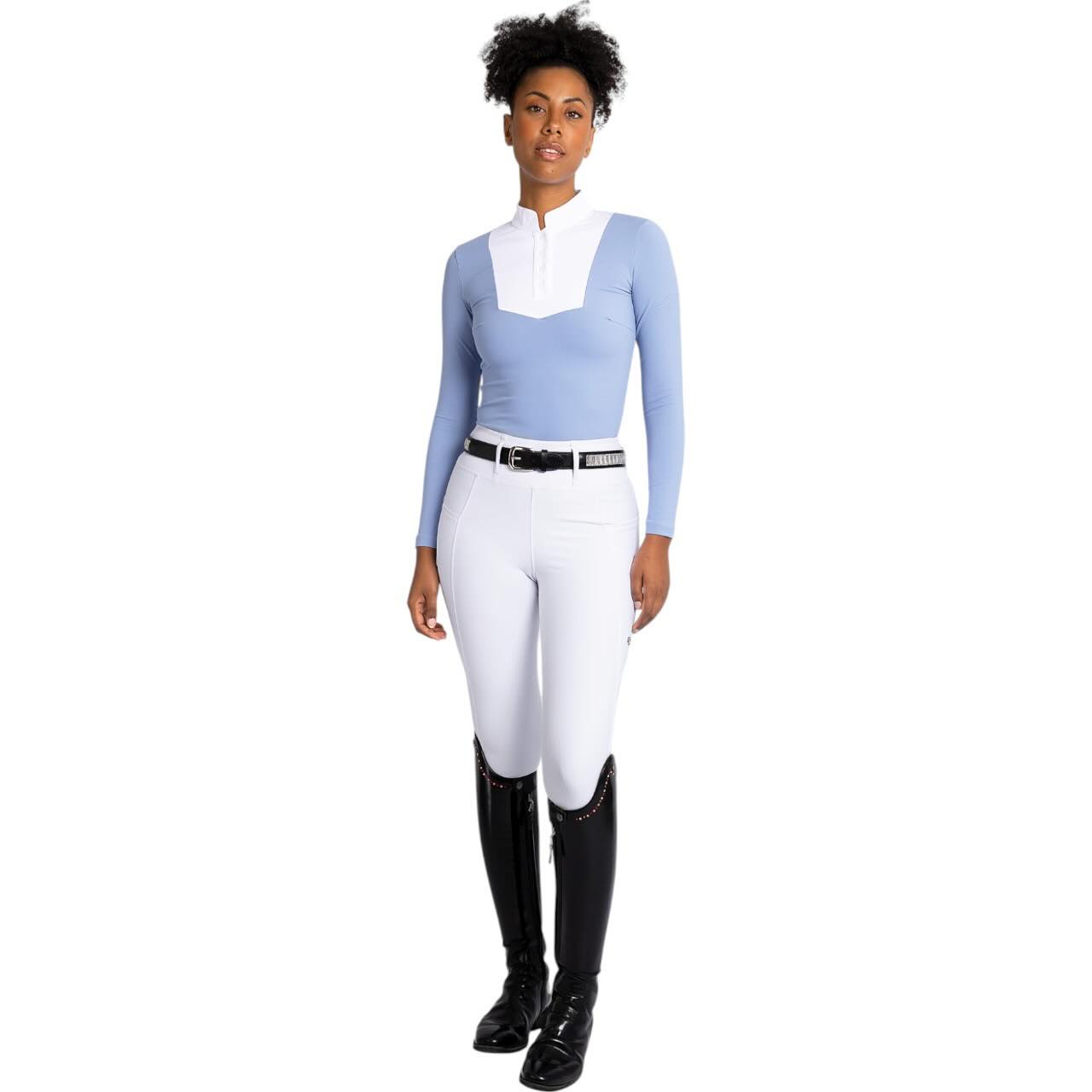 Reitleggings Damen Full-Grip Studio Damenreitleggings