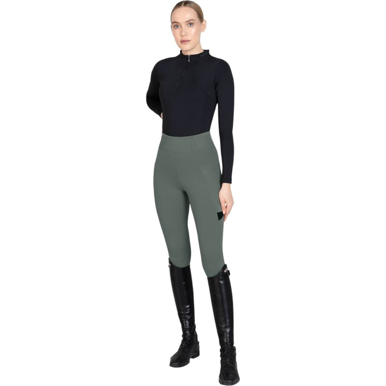 Reitleggings Damen Full-Grip Tech Damenreitleggings