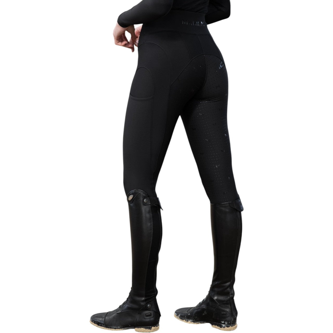 Reitleggings Damen Knee-Grip Outline Damenreitleggings