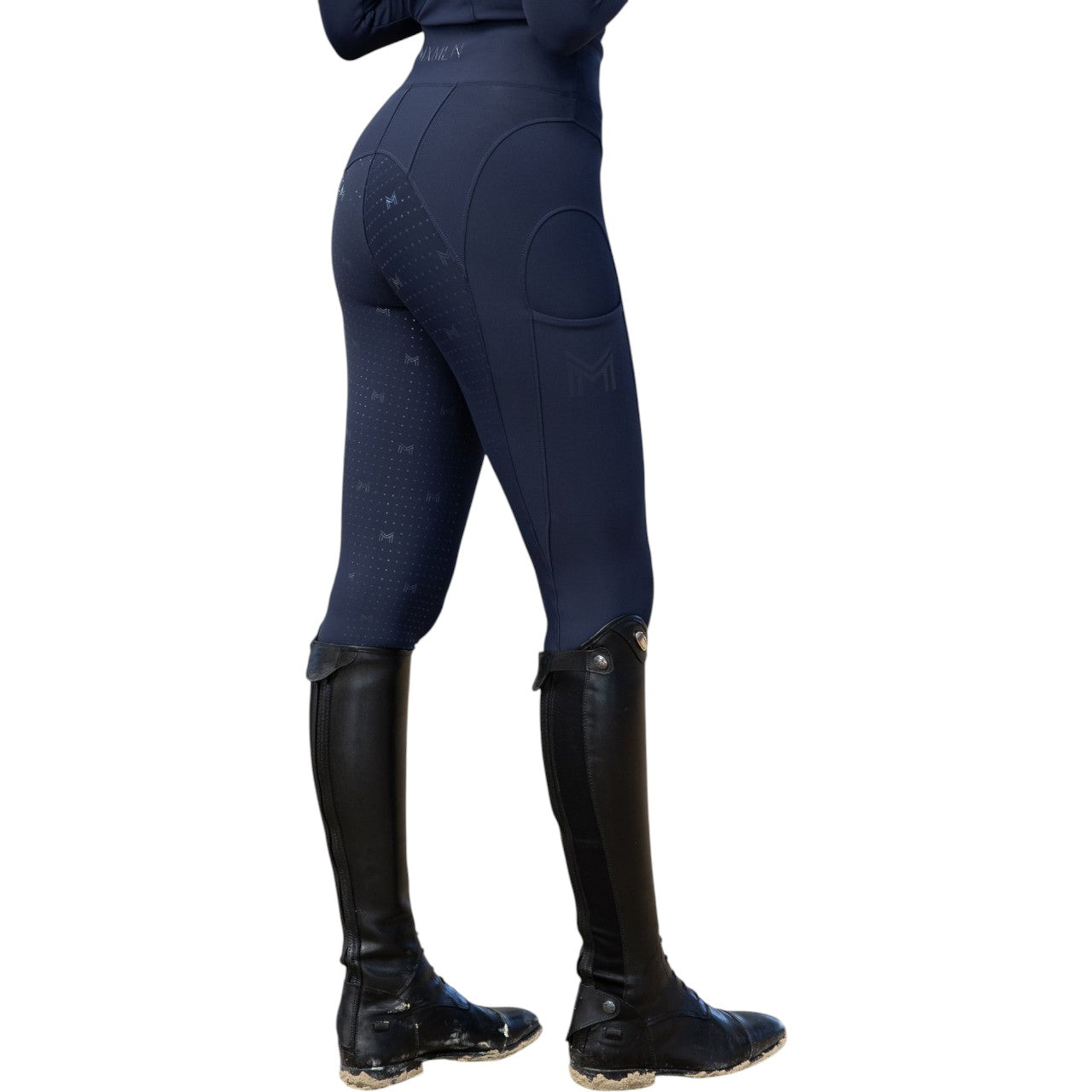 Reitleggings Damen Knee-Grip Outline Damenreitleggings