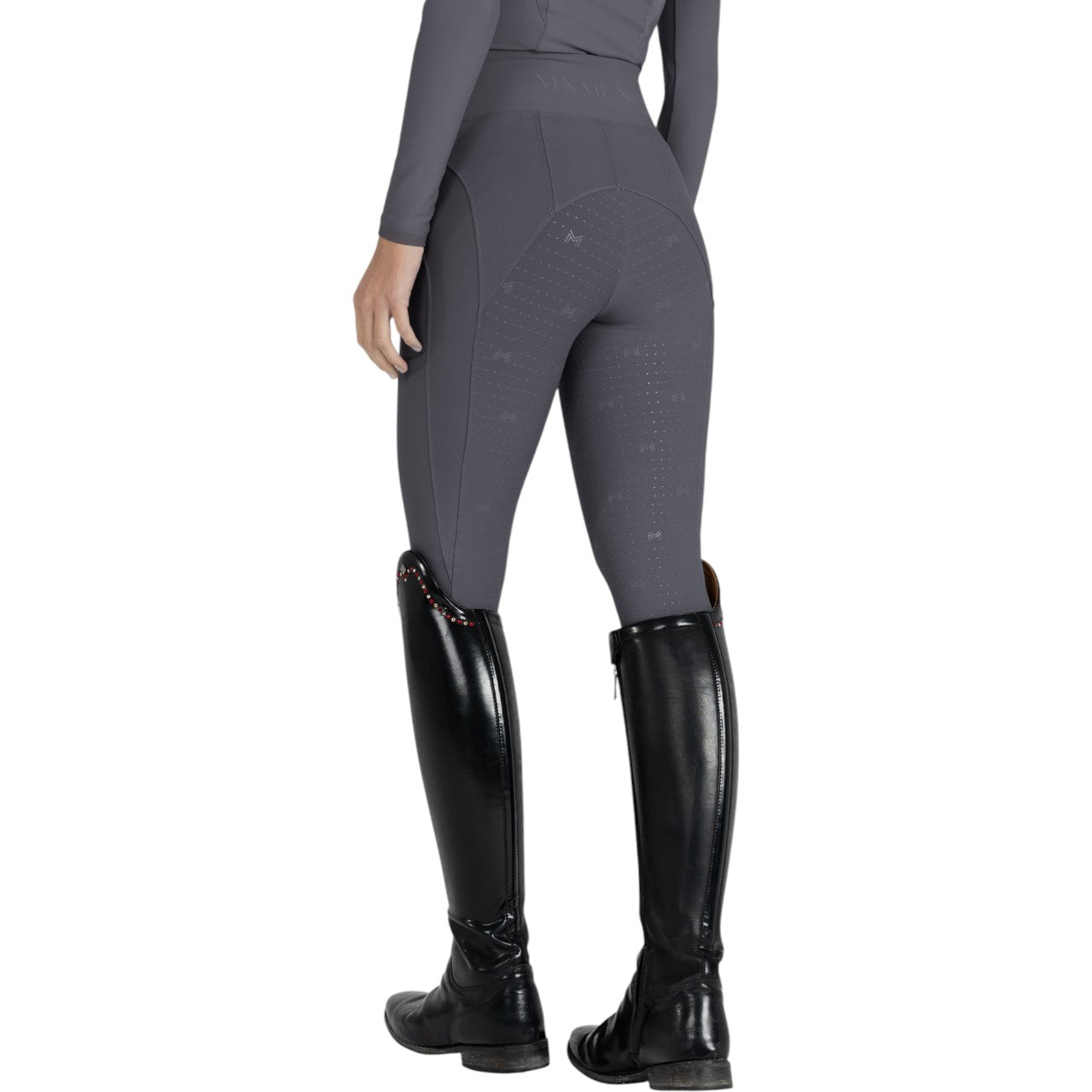 Reitleggings Damen Knee-Grip Outline Damenreitleggings