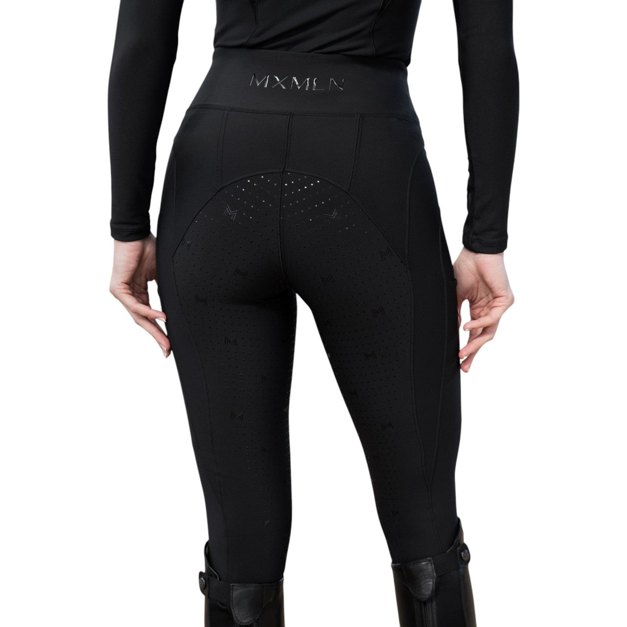 Reitleggings Damen Knee-Grip Outline Damenreitleggings