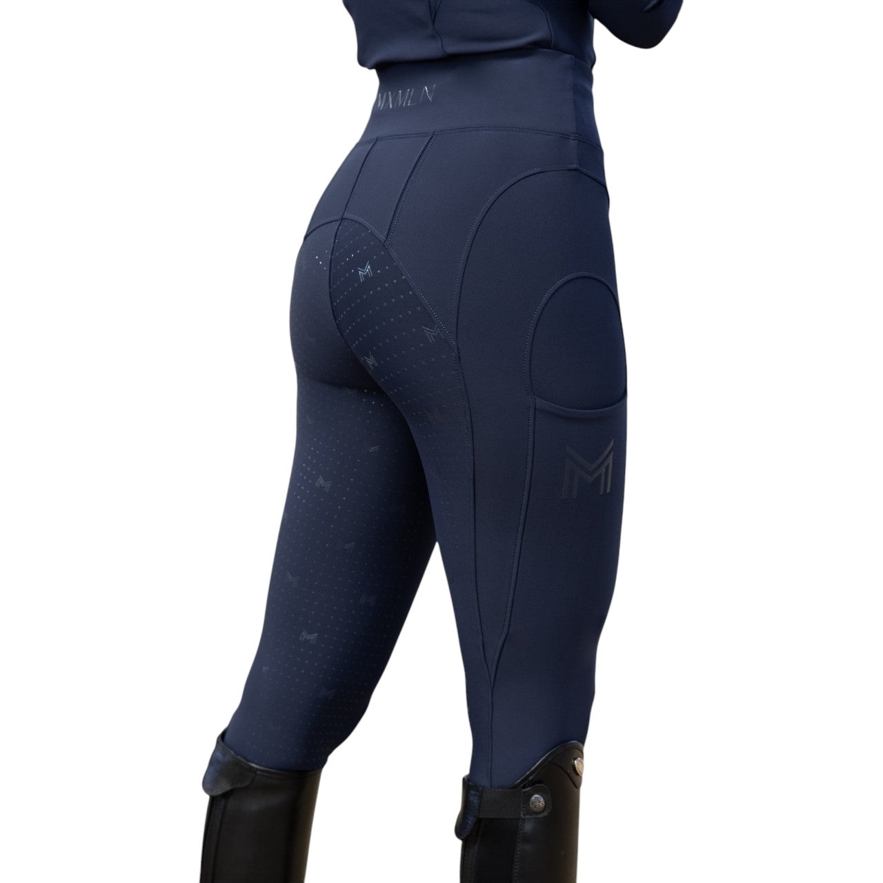 Reitleggings Damen Knee-Grip Outline Damenreitleggings