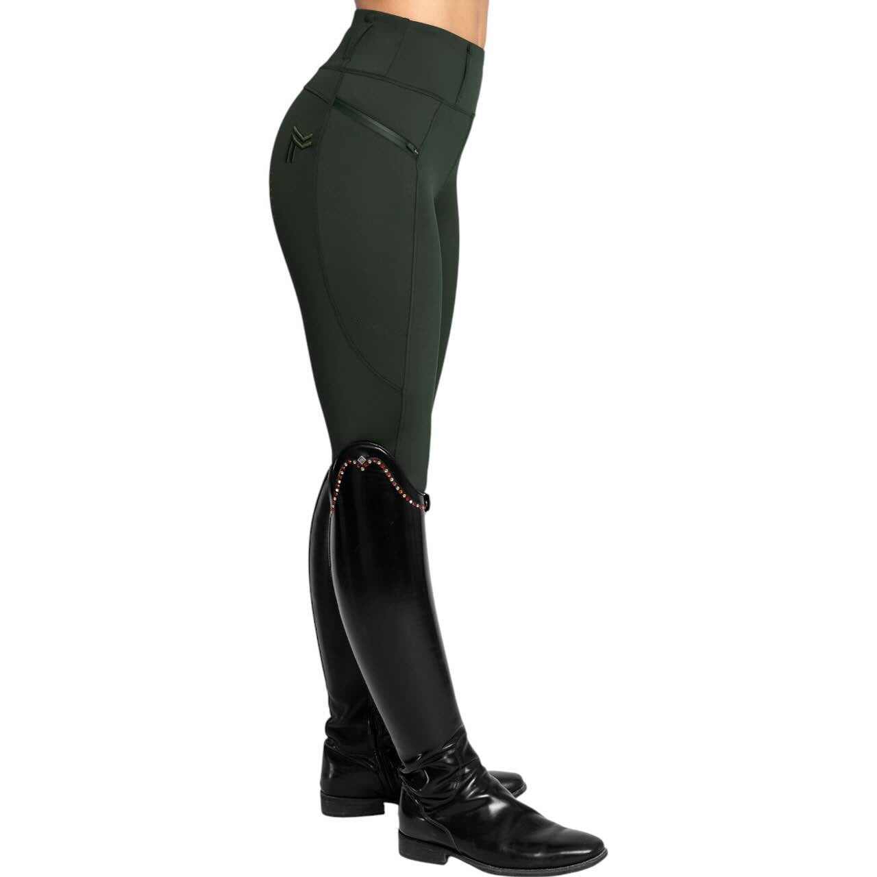 Reitleggings Damen Knee-Grip Studio Damenreitleggings