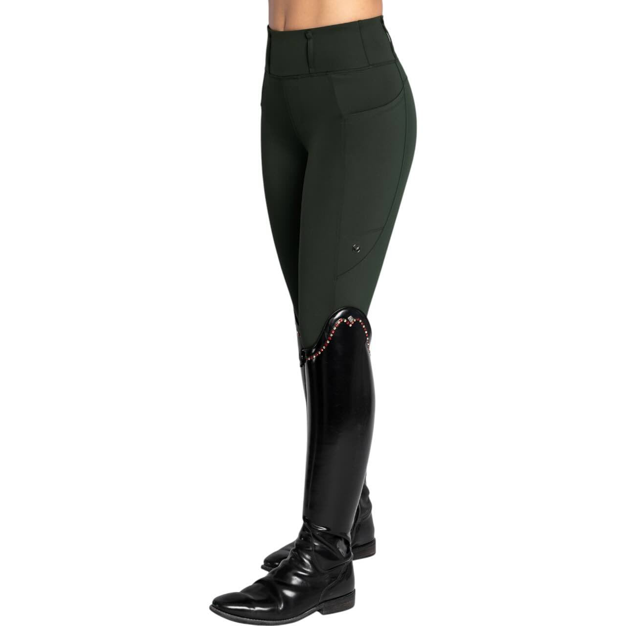 Reitleggings Damen Knee-Grip Studio Damenreitleggings