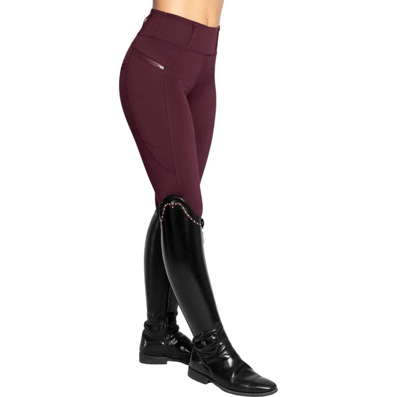 Reitleggings Damen Knee-Grip Studio Damenreitleggings