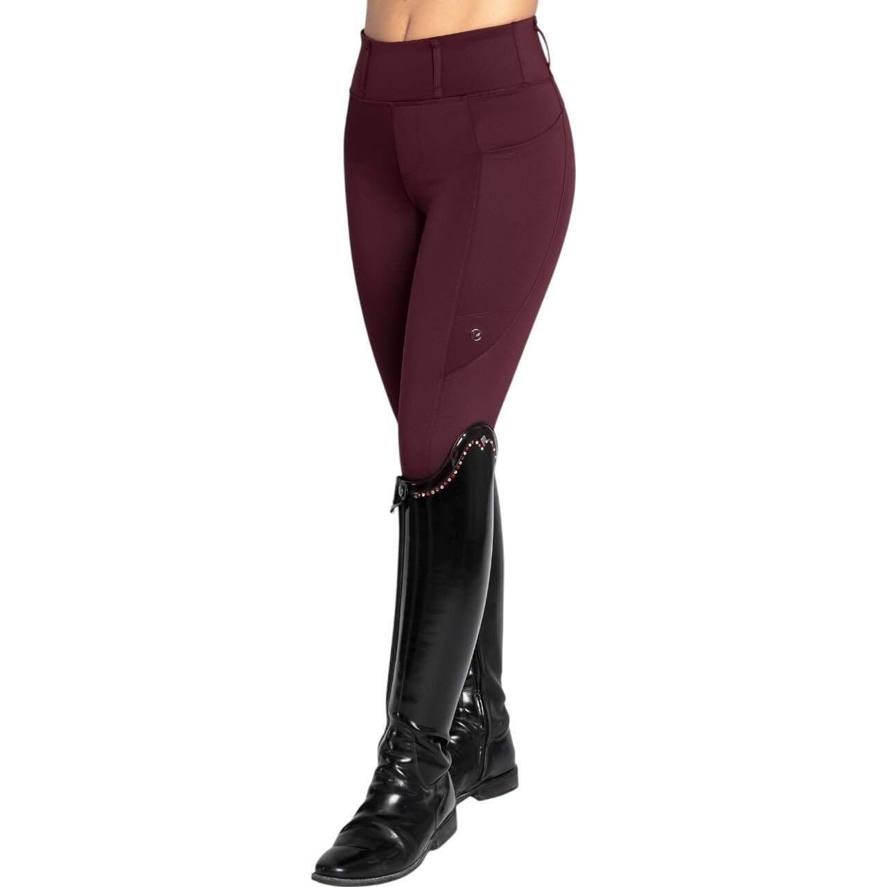 Reitleggings Damen Knee-Grip Studio Damenreitleggings