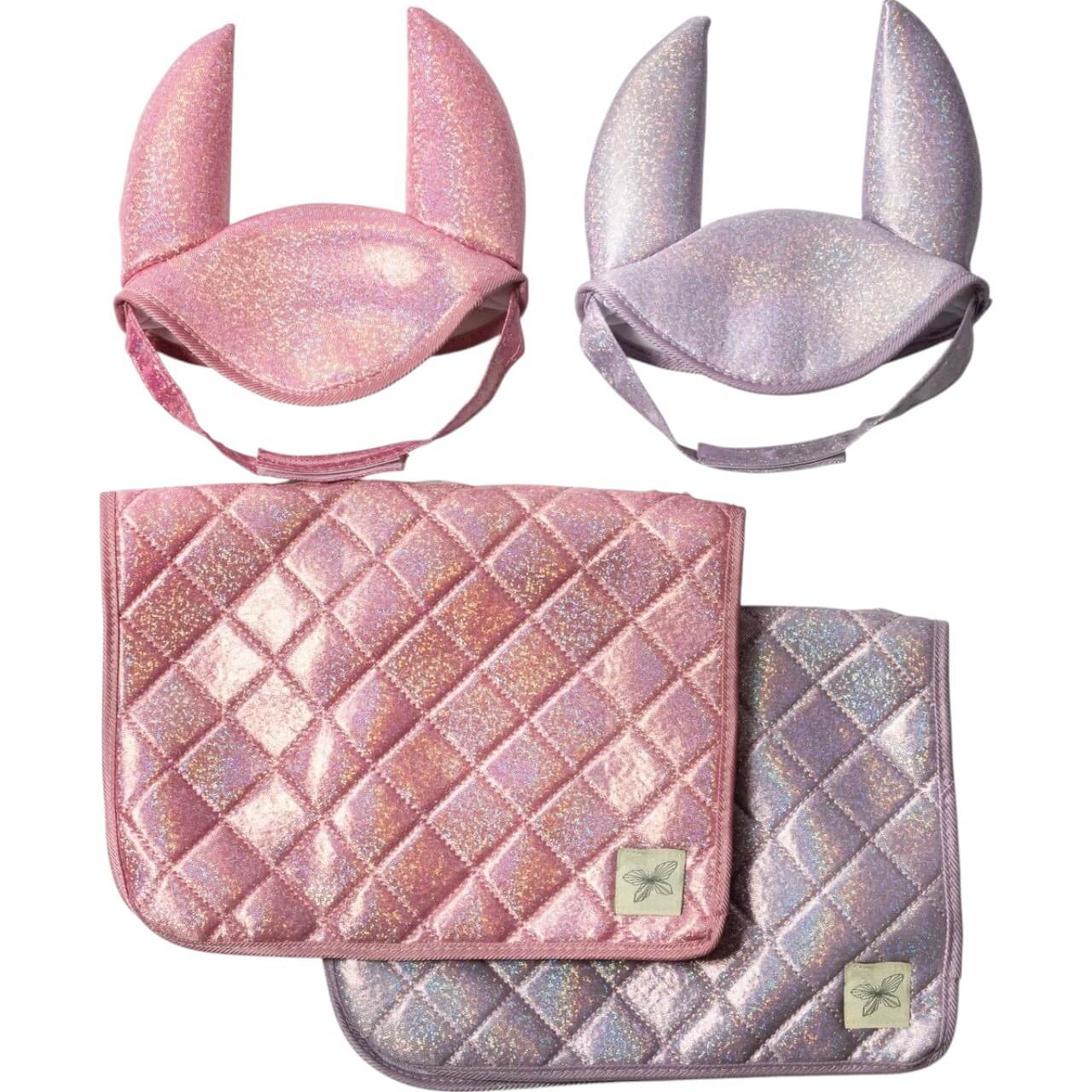Schabracke und Fliegenhaube Glitter Hobby Horse Saddle Pad