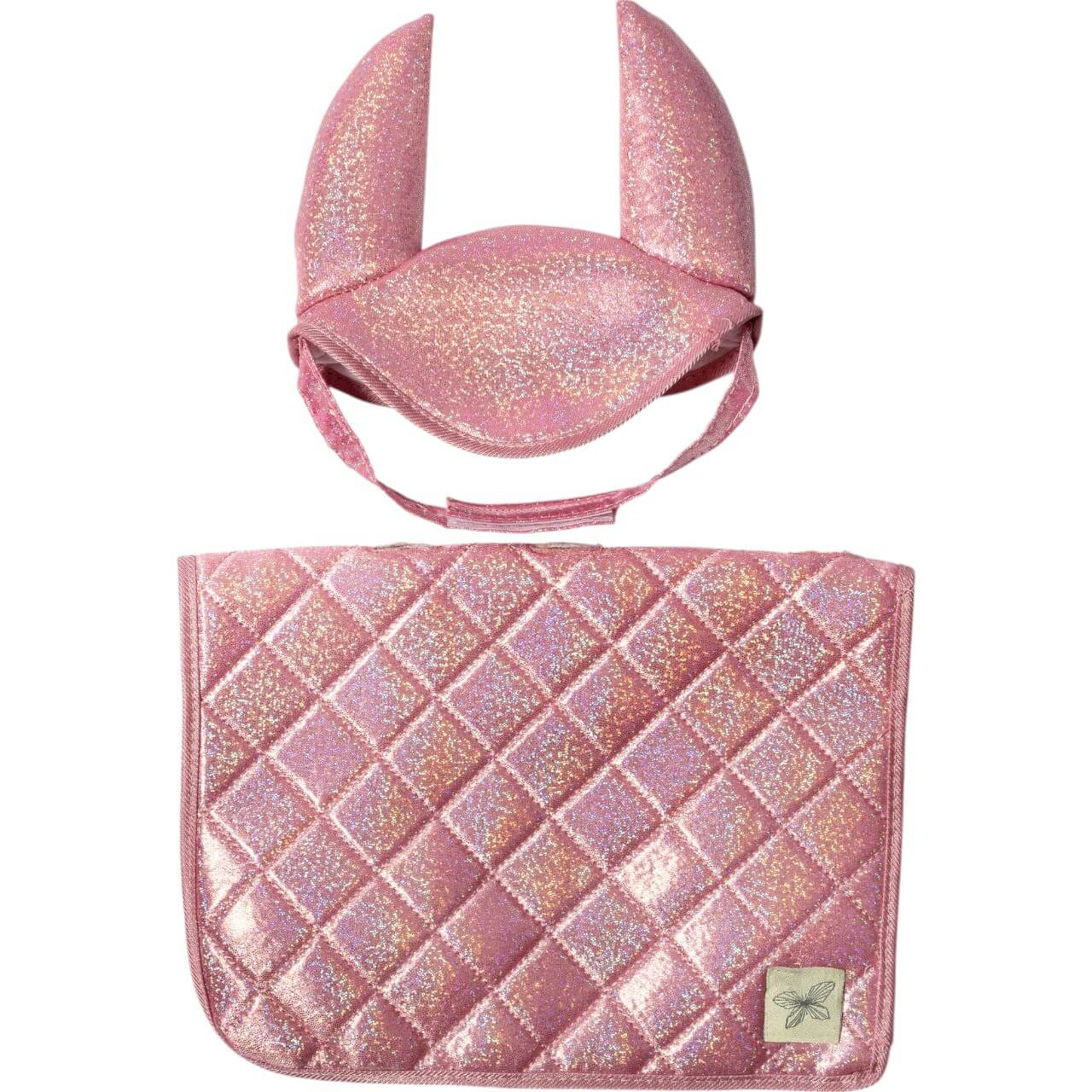 Schabracke und Fliegenhaube Glitter Hobby Horse Saddle Pad