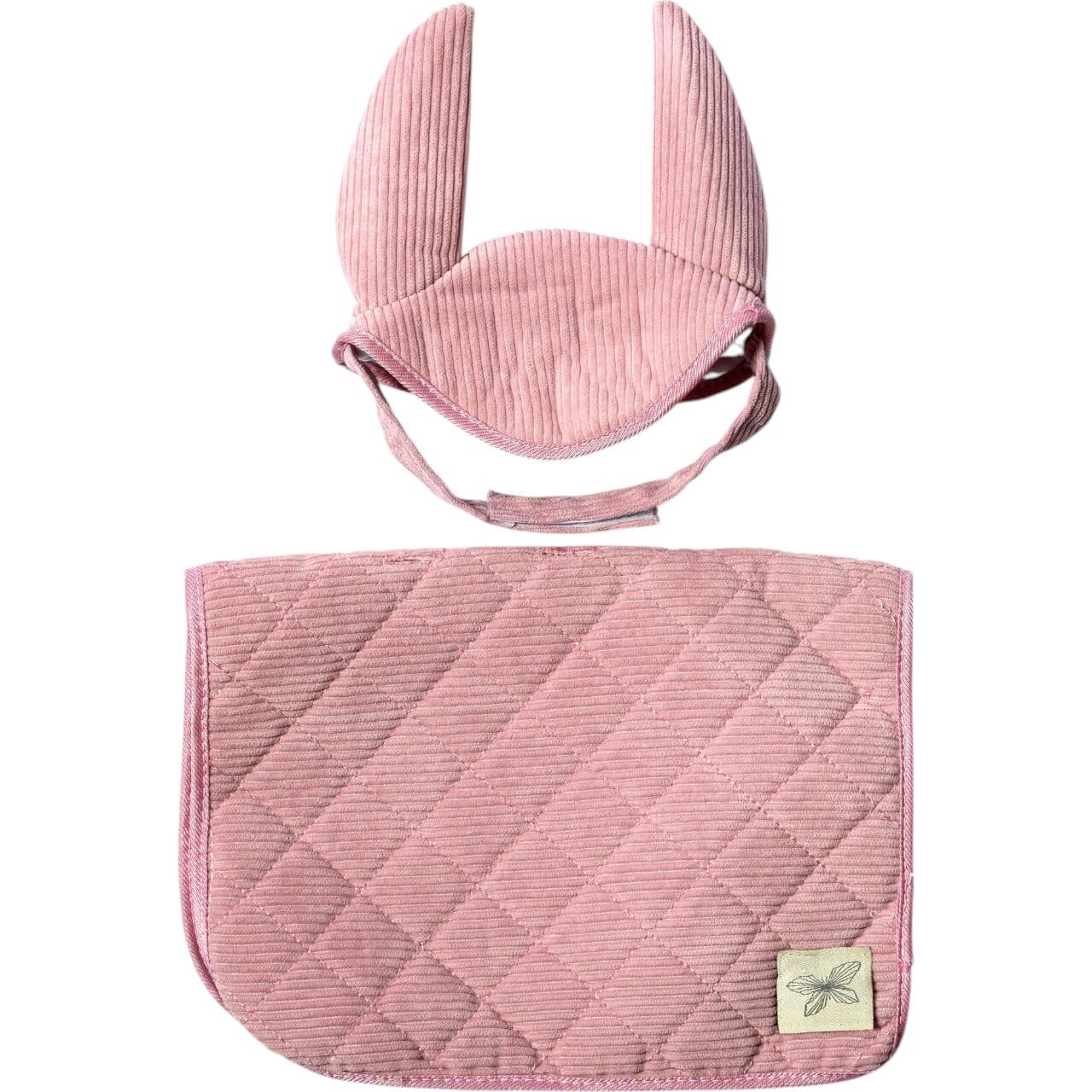 Schabracke und Fliegenhaube Corduroy Hobby Horse Saddle Pad