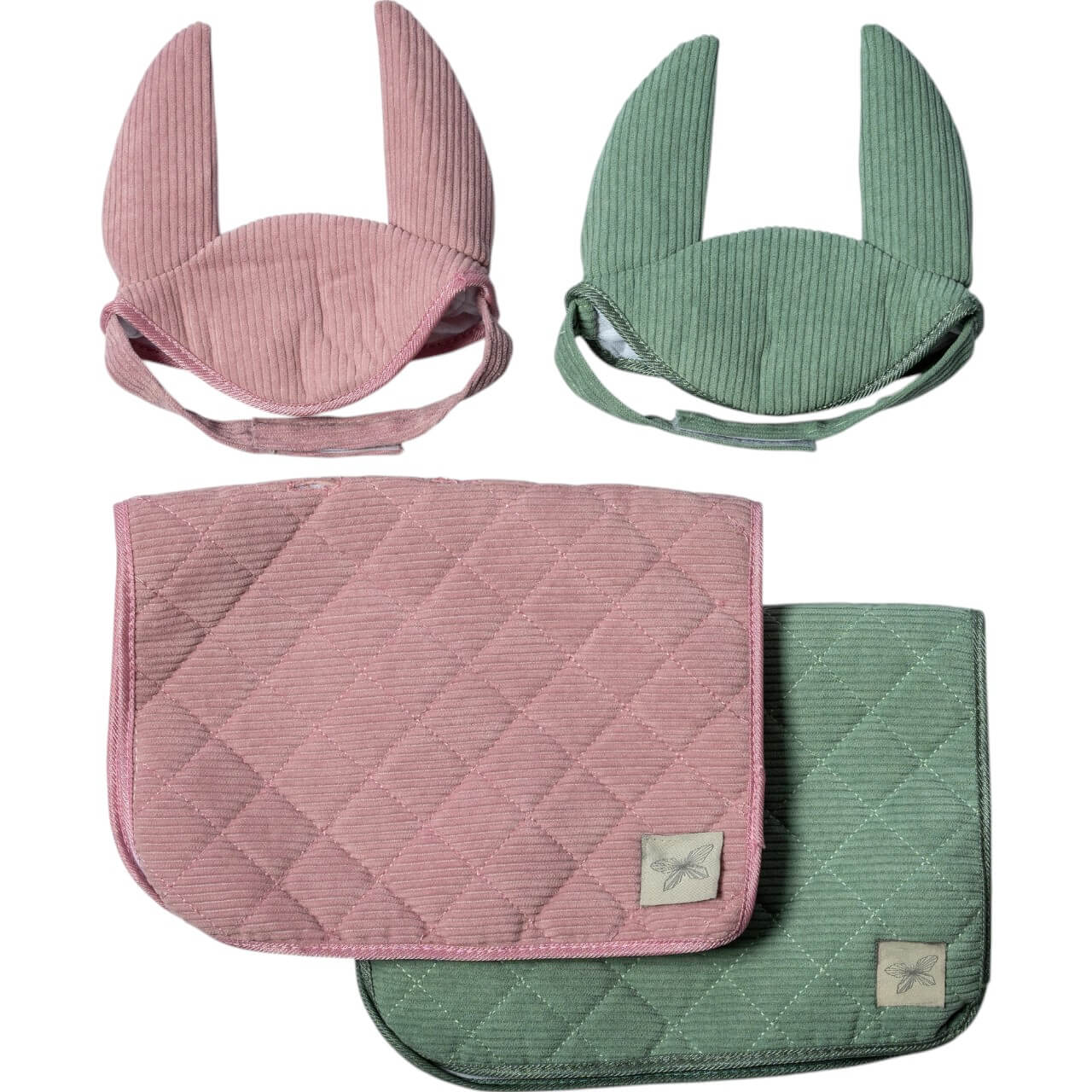 Schabracke und Fliegenhaube Corduroy Hobby Horse Saddle Pad