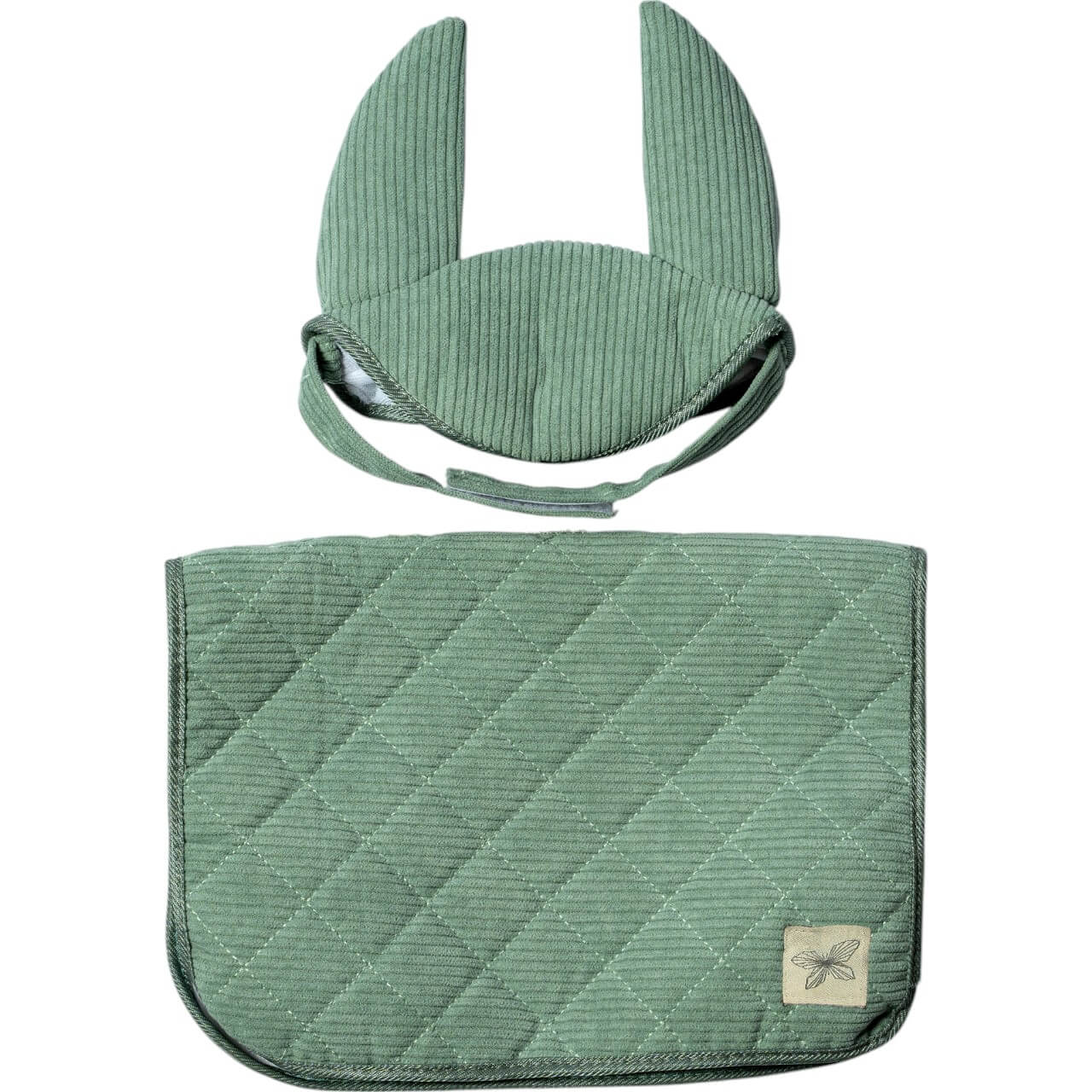 Schabracke und Fliegenhaube Corduroy Hobby Horse Saddle Pad